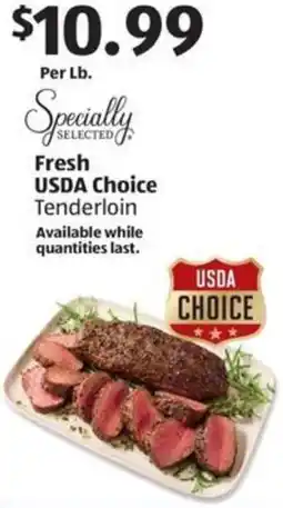 Aldi Fresh USDA choice tenderloin offer