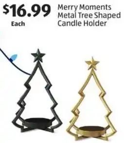 Aldi Merry moments metal tree shaped candle holder offer