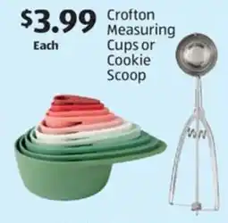 Aldi Crofton Measuring Cups or Cookie Scoop offer