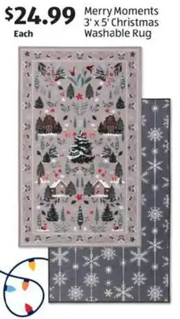 Aldi Merry moments christmas washable rug offer