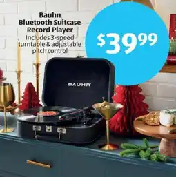 Aldi Bauhn Bluetooth Suitcase Record Player offer