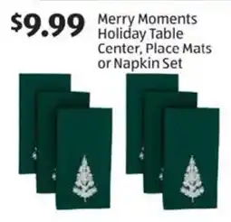 Aldi Merry moments holiday table center, place mats or napkin set offer