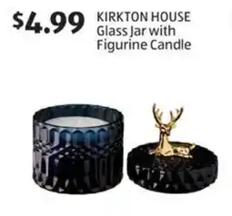 Aldi Kirkton house glass jar with figurine candle offer