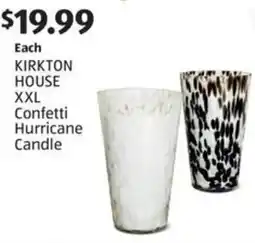 Aldi Kirkton house xxl confetti hurricane candle offer