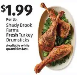 Aldi Shady Brook Farms Fresh Turkey Drumsticks offer