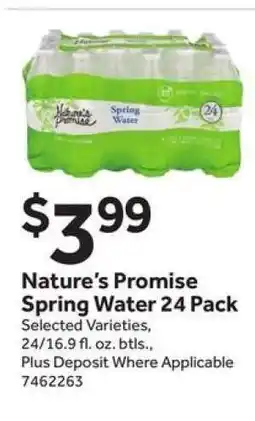 Stop&Shop Nature's Promise Spring Water 24 Pack offer