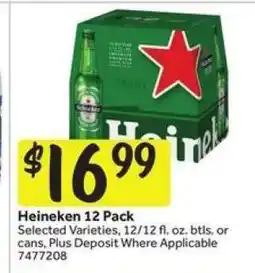 Stop&Shop Heineken 12 Pack offer