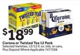 Stop&Shop Corona or Twisted Tea 12 Pack offer