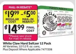 Stop&Shop White Claw Hard Seltzer 12 Pack offer