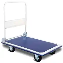 Walmart Costway 660lbs Platform Cart Dolly Folding Foldable Moving Warehouse Push Hand Truck offer