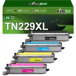 Walmart TN229 Toner Cartridge Replacement for Brother TN229 TN229XL Toner Cartridge High Yield 4 Pack offer