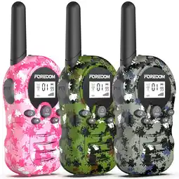 Walmart FOREDOM T388A Walkie Talkies for Kids, Kids 2-Way Radio Long Range for Boys & Girls, 3 Pack offer