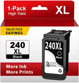 Walmart 240 Ink Replacement for Canon 240XL 240 XL PG 240 Black Ink Cartridge (1 Black) offer