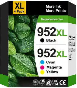 Walmart 952 Ink Compatible for HP 952XL Ink Cartridges for HP 952 Ink Cartridges for 952XL (4 Pack) offer