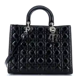 Walmart Pre-Owned Vintage Lady Dior Bag Cannage Quilt Patent Large By Rebag offer