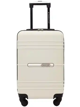 Walmart Travelers Club 20 Hard-Side Rolling Carry-on Luggage - Bone White offer