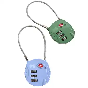 Walmart Popsugar TSA Locks for Luggage - 2 Pack Keyless Cable Lock 3 Digit Combination Padlock for Suitcase offer