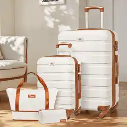 Walmart 4 pcs travel luggage sets, 20 28 inch carry-on and checked luggage, and expandable duffle bags offer