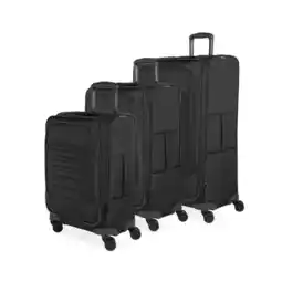 Walmart SWISSGEAR Checklite II Softside 3-Piece Expandable Luggage Set with 8 Spinner Wheels in Black offer