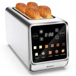 Walmart 4 Slice Toaster, Bread Toaster for Kitchen Appliances with 6 Presets Memory Function offer