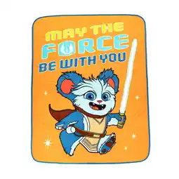 Walmart Young Jedi Adventures Kids Throw, 46 x 60, Microfiber, Yellow, Star Wars offer