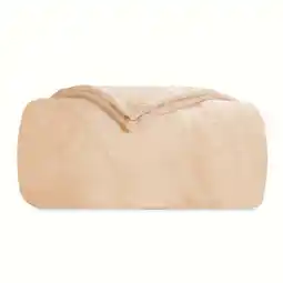 Walmart SUNNY HEAT Soft Flannel Blanket Super Warm & Comfortable Bed Blanket Twin Size, White offer