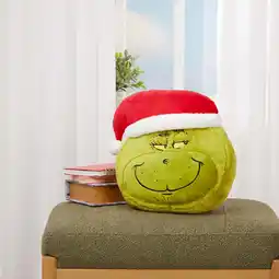 Walmart Grinch Kids Bedding Decorative Pillow, Green, Dr. Seuss offer