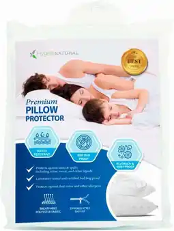 Walmart Hygea Natural Luxurious Bed Bug Pillow Protector Cover Water Resistant , Standard, 2 Pack offer