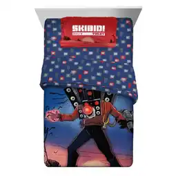Walmart Skibidi Toilet Kids Full Bed in a Bag, Comforter and Sheets offer