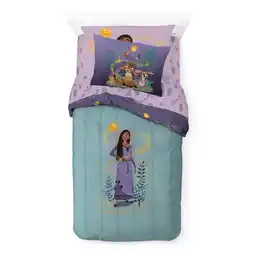 Walmart Disney Wish Purple 5 Piece Twin Bed Set w/ Sham, 100% Microfiber offer