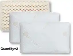 Walmart QQbed 2 Pack Talalay Latex Bed Pillows with Removable Cover, Standard Size, Luxury Firmness offer