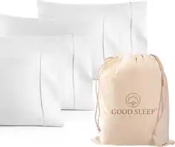 Walmart Good Sleep Bedding Egyptian Cotton White King Size 20x40 Pillow Cases Set of 4 offer