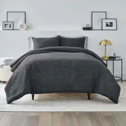 Walmart Better Homes & Gardens Paisley Matelasse 3-Piece Duvet Cover Set, Grey, Full/Queen offer