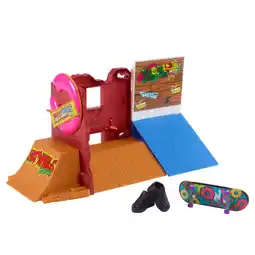 Walmart Hot Wheels Skate Donut Shop Park with Tony Hawk Fingerboard & Pair of Shoes, Length: 10 in offer