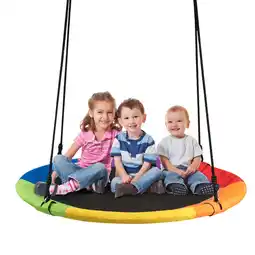 Walmart Goplus 40'' Flying Saucer Tree Swing Indoor Outdoor Play Set Swing for Kids Colorful offer