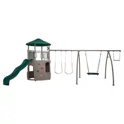Walmart Lifetime Kid's Adventure Tower Swing Set with Spider Swing, Slide and Climbing Wall (91201) offer