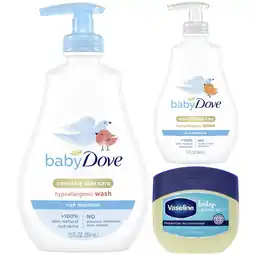 Walmart Baby Dove and Vaseline Moisturizing Bundle, 3 Count offer