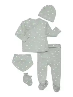 Walmart Bliss by Garanimals Baby Layette Pajama, 5-Piece Set, Sizes 0–9M offer