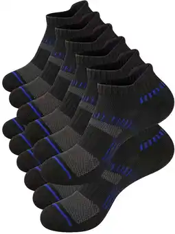 Walmart Mens Socks Ankle Socks for Mens Low Cut Cushioned Breathable Socks 6 Pairs offer
