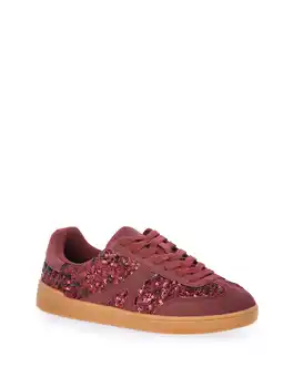 Walmart Sequin Faux Suede Gum Sole Sneakers, Women's offer