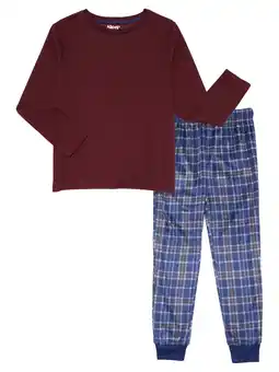 Walmart Boys Long Sleeve Shirt and Joggers Pajama Set, 2-Piece, Sizes 6-14 offer