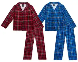 Walmart Boys Flannel Fleece Pajamas - 4 Piece Long Sleeve Button Down Sleepwear Set (Sizes: 8-14) offer