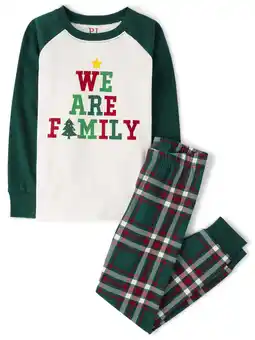 Walmart Kids Unisex Matching Family We Are Family Snug Fit Cotton Pajamas, Sizes 4-16 offer
