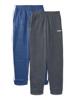 Walmart Boys Athletic Performance Fleece Joggers, 2-Pack, Sizes 4-16 offer