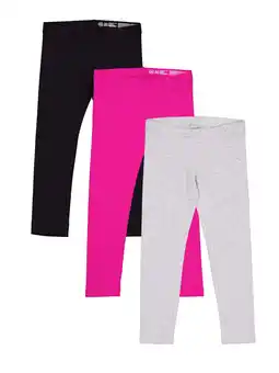 Walmart Girls Kid Tough Leggings, 3-Pack, Sizes 4-18 & Plus offer