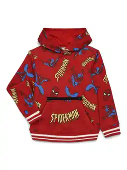 Walmart Spider-Man Boys Long Sleeve Graphic Fleece Hoodie, Sizes 4-18 offer