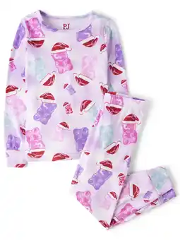 Walmart Girls Snug Fit Gummy Bear Santa Hat Velour PJs, Sizes 4-16 offer