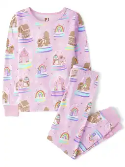 Walmart Girls Mommy & Me Matching Family Gingerbread Snow Globe Snug Fit Cotton Pajamas, Sizes 4-16 offer