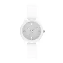 Walmart Women's Carmelina Analog White Silicone Watch offer
