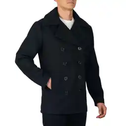 Walmart Mason Mens Wool Blend Pea Coat Jacket Double Breasted Dress Coat offer